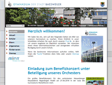 Tablet Screenshot of gymnasium-baesweiler.de